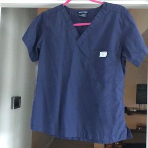 Blue sky scrub top navy
